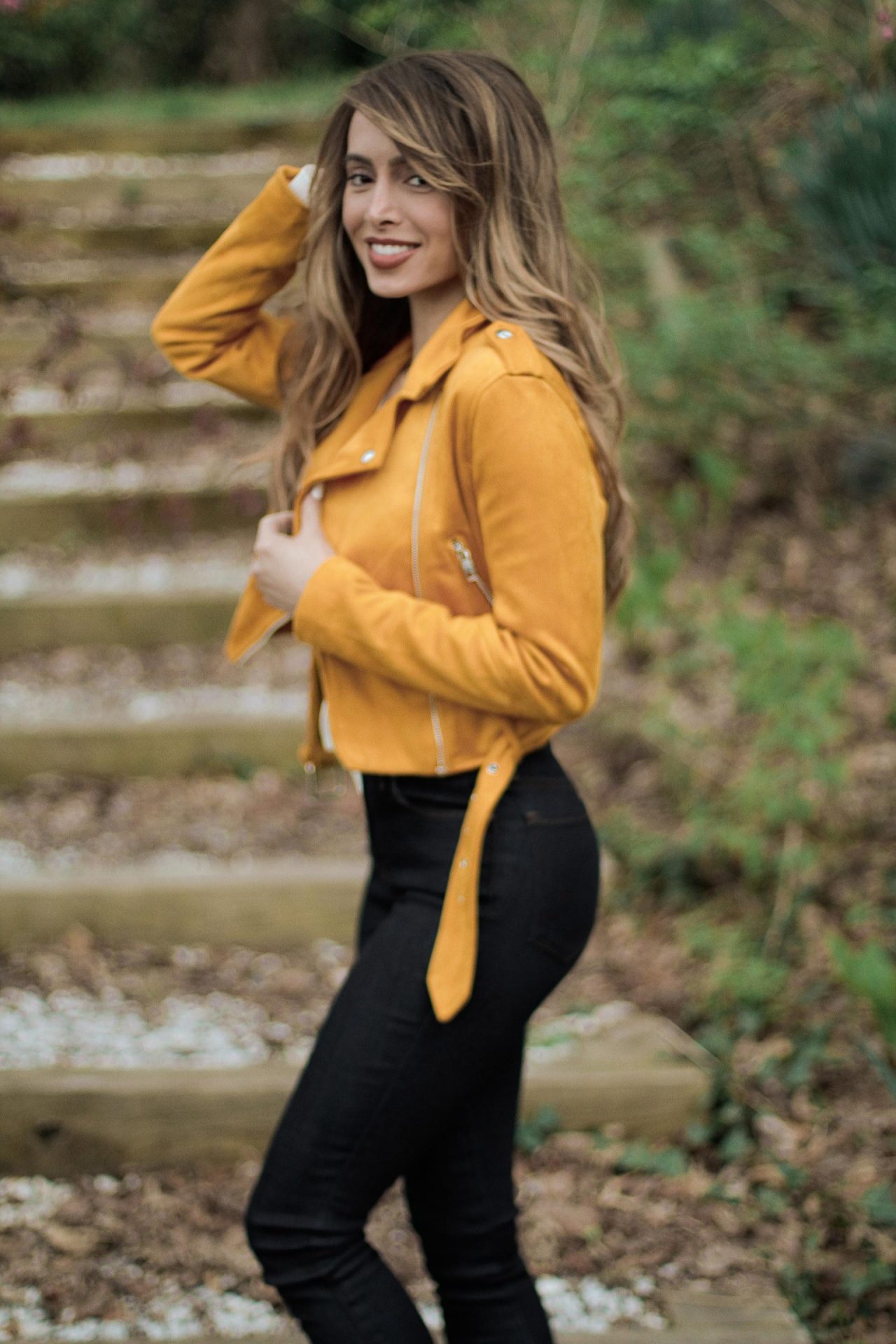 yellow suede jacket